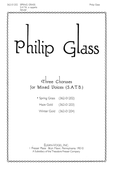 Philip Glass: Spring Grass