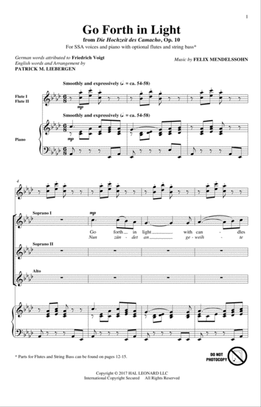Go Forth In Light! SSA scores gallery preview page 1