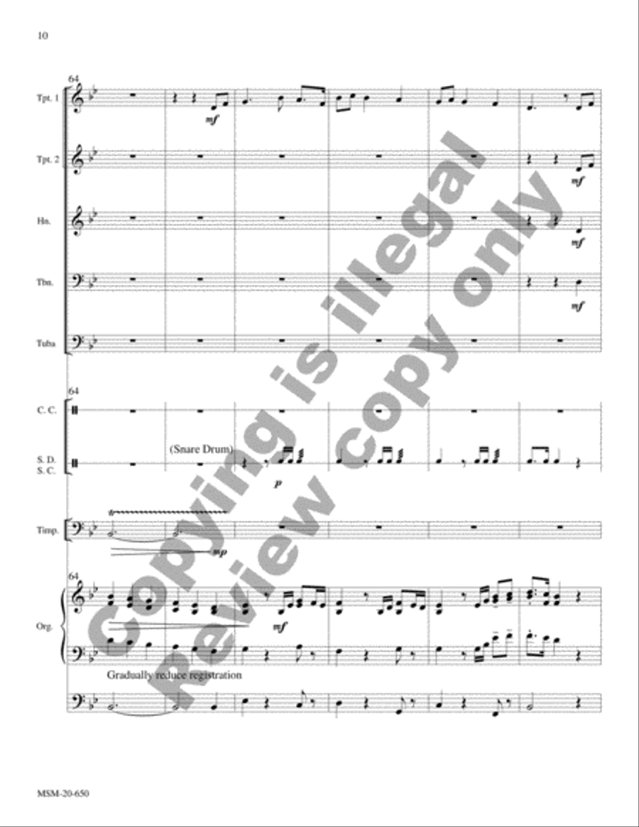 Fanfare On Thaxted Organ scores gallery preview page 7