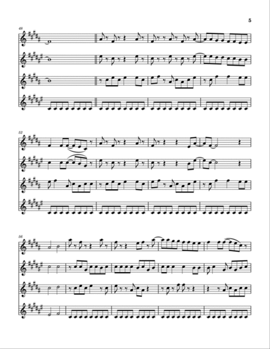 Shakedown Saxophone Quartet scores gallery preview page 6