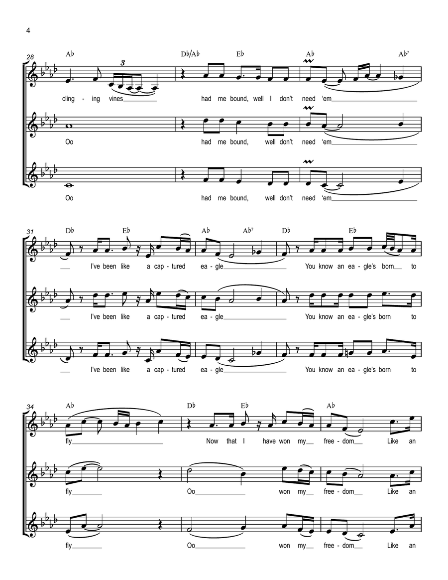 Light Of A Clear Blue Morning 3-Part scores gallery preview page 4