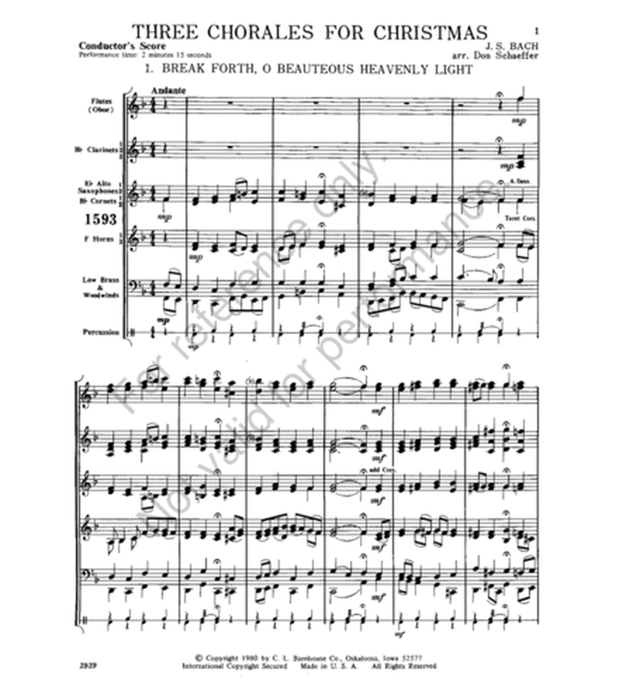 Three Chorales for Christmas