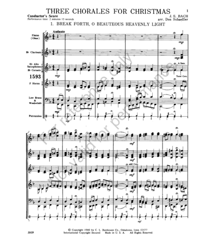 Three Chorales for Christmas