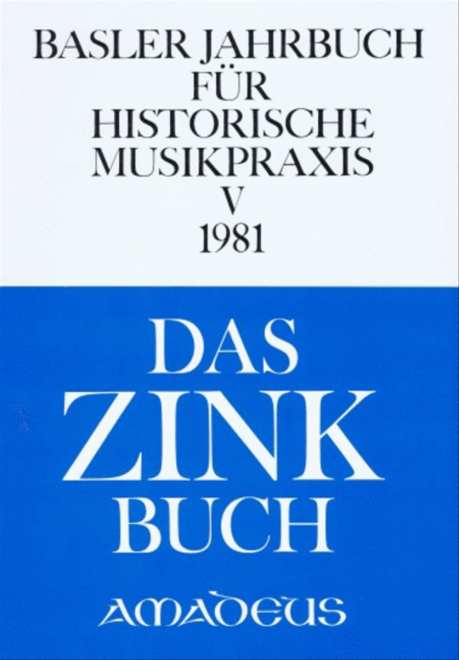 Basler Jahrbuch für historische Musikpraxis Vol. 5 Trombone scores gallery preview page 1