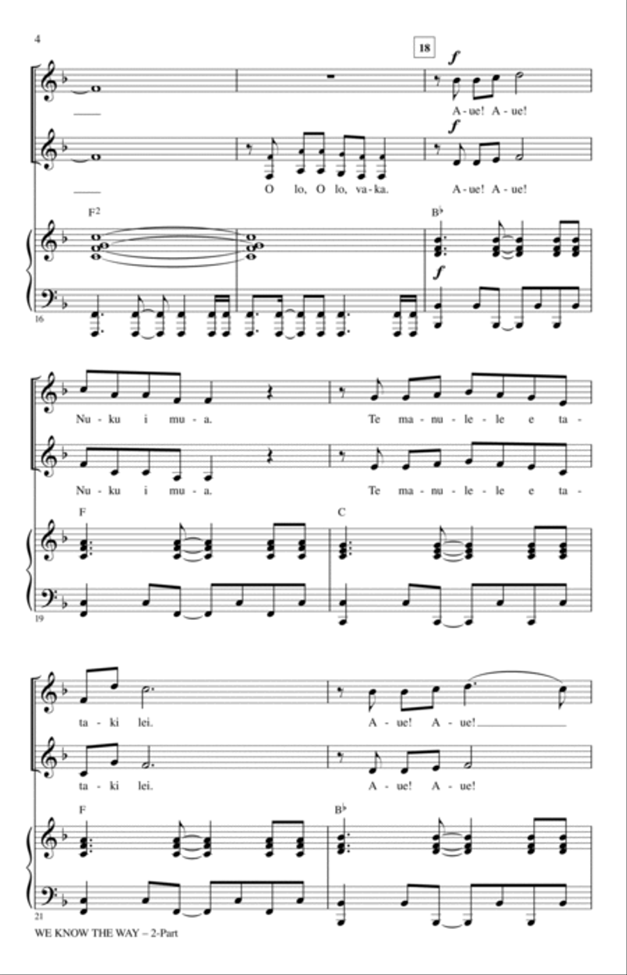 We Know The Way (from Moana) (arr. Roger Emerson) 2-Part scores gallery preview page 3
