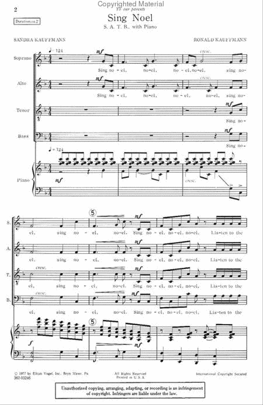 Sing Noel Sing Noel 4-Part scores gallery preview page 2