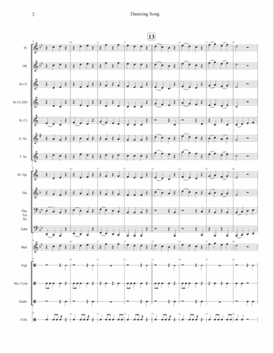 Dancing Song Concert Band scores gallery preview page 5
