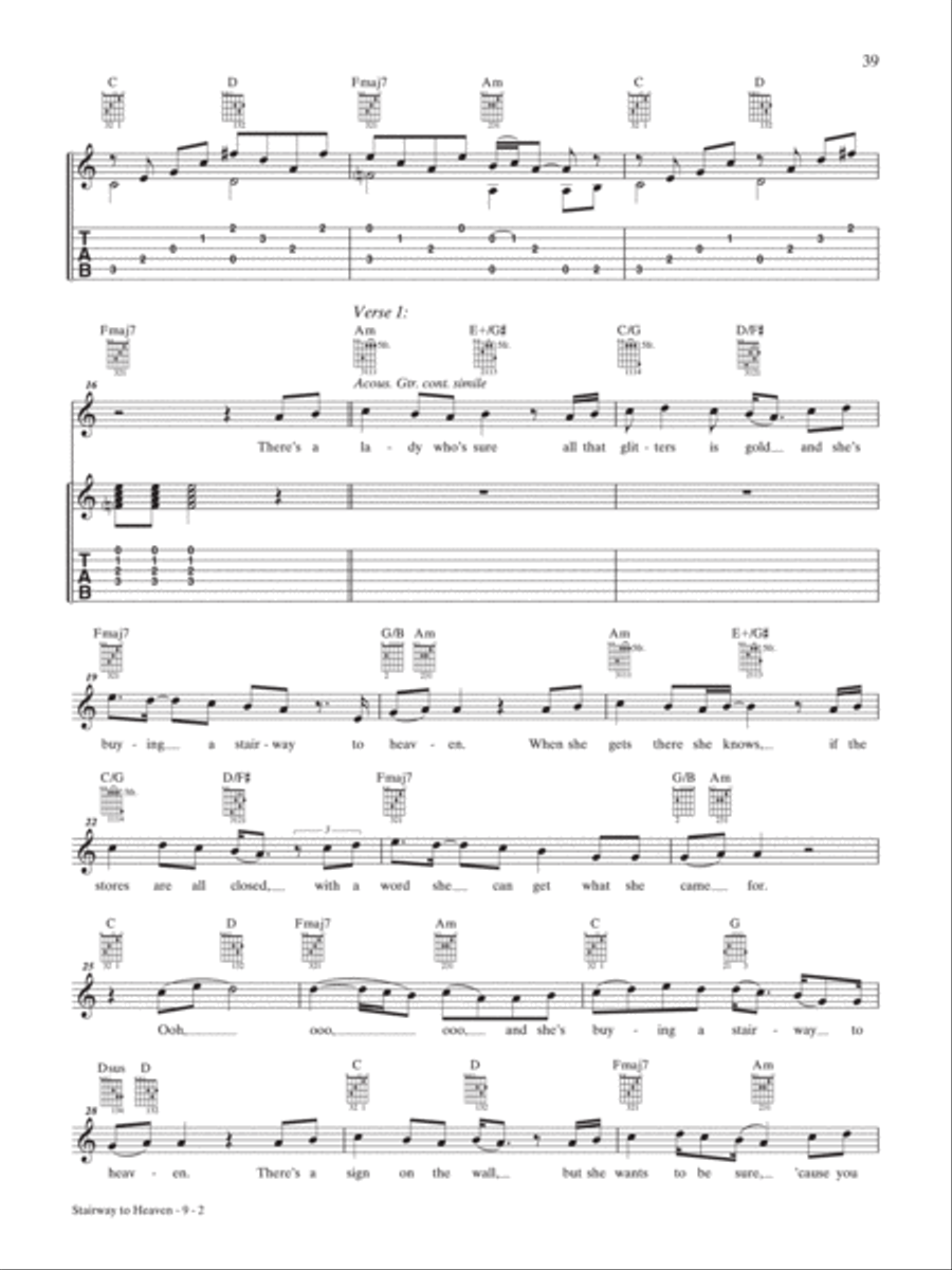 Stairway to Heaven Guitar Tablature scores gallery preview page 2