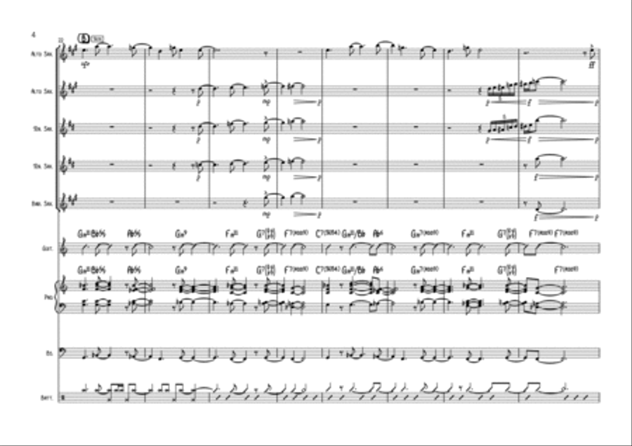 I was blind - Score Only Jazz Ensemble scores gallery preview page 4