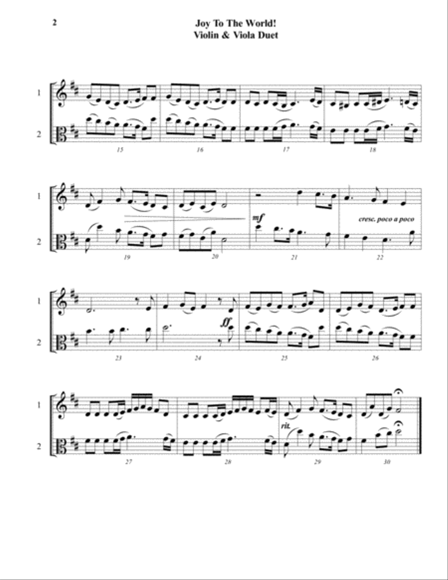 Christmas Duet Collection for Violin and Viola Christmas Duet Collection for Violin and Viola String Duet scores gallery preview page 2