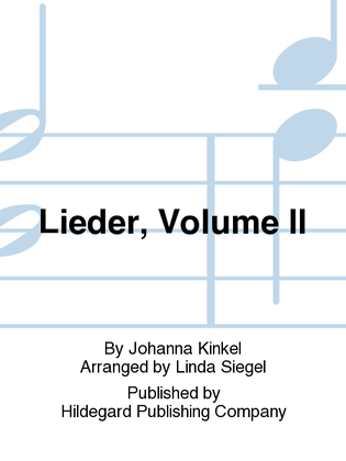 Book cover for Lieder, Volume II