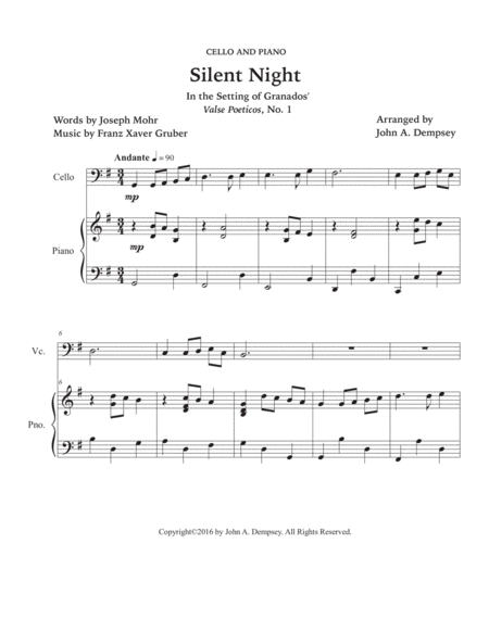 Silent Night (Cello and Piano) image number null