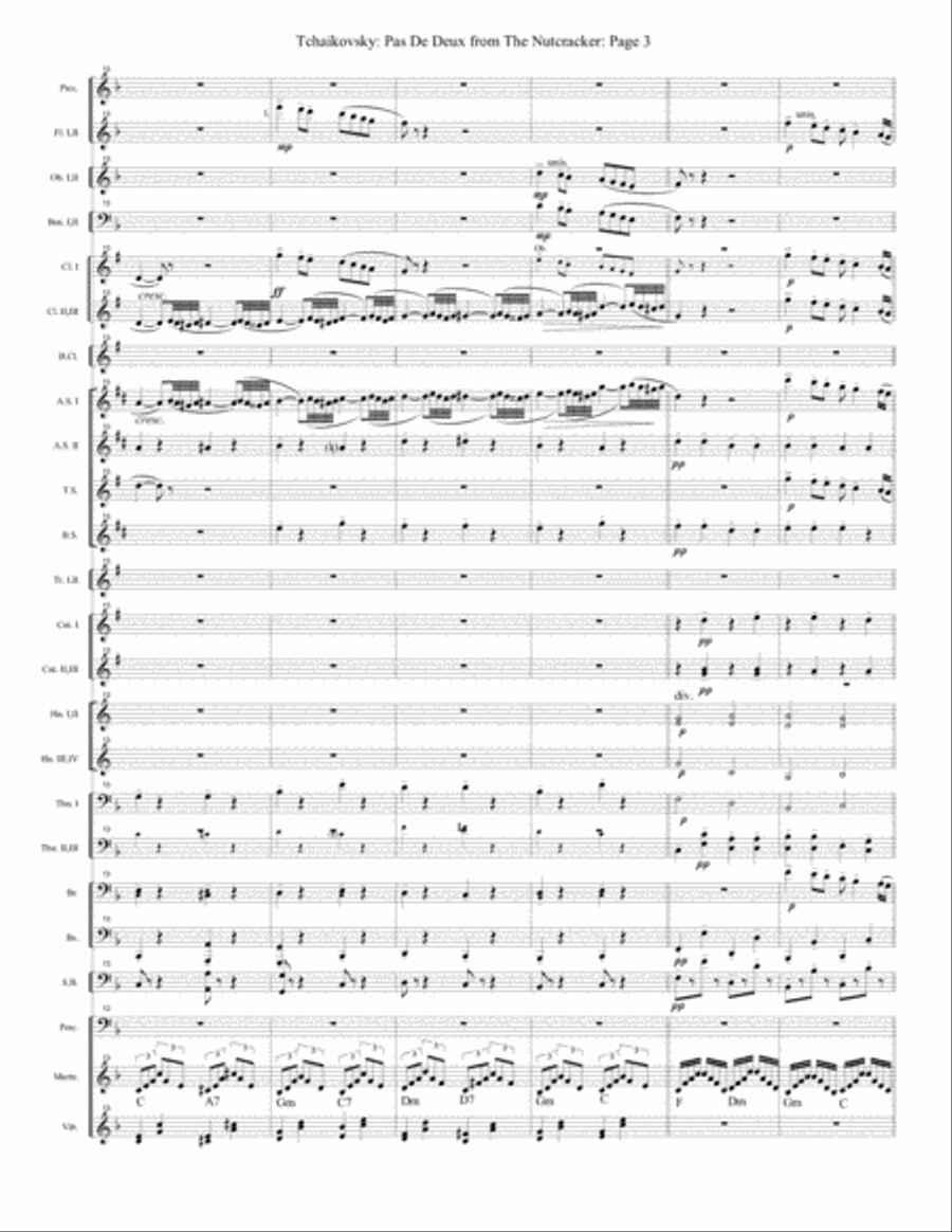 Pas de Deux from The Nutcracker Concert Band scores gallery preview page 3