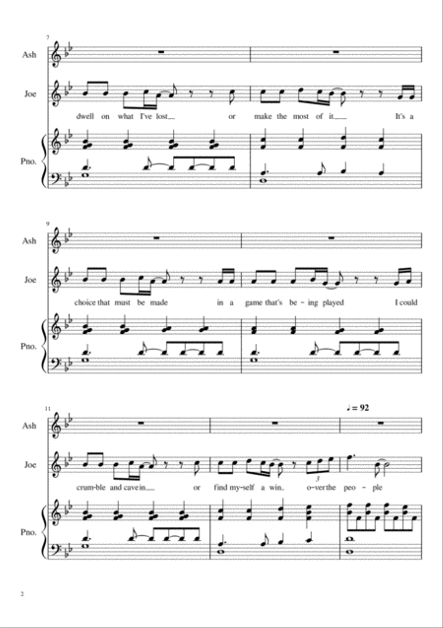 The Man I Want to Be Piano scores gallery preview page 2