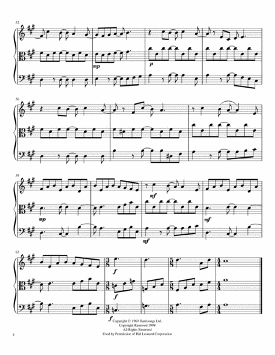 Here Comes The Sun String Trio scores gallery preview page 5