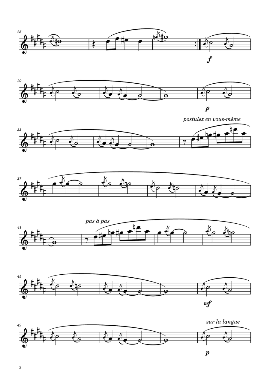 Erik Satie - Gnosienne no1 - Clarinet in A Solo A Clarinet scores gallery preview page 2