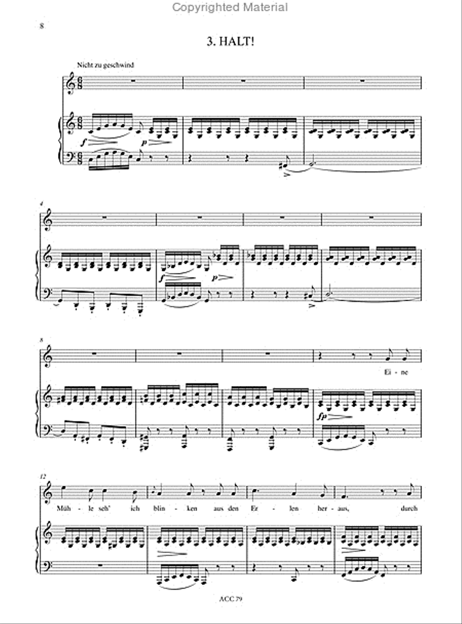 Die schöne Müllerin Op. 25 D 795 for High Voice and Piano High Voice scores gallery preview page 4