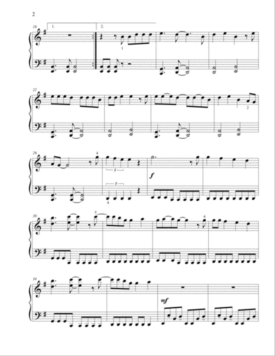 Livin' On A Prayer Easy Piano scores gallery preview page 3