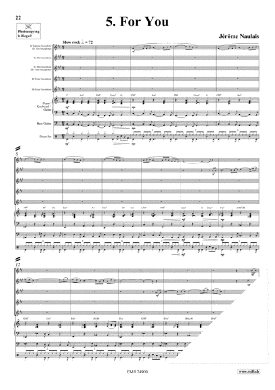Play With Your Band Volume 2 Saxophone Quintet scores gallery preview page 8