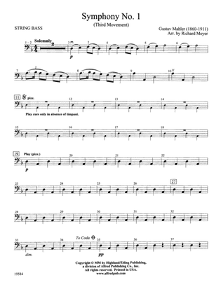 Symphony No. 1, 3rd Movement: String Bass