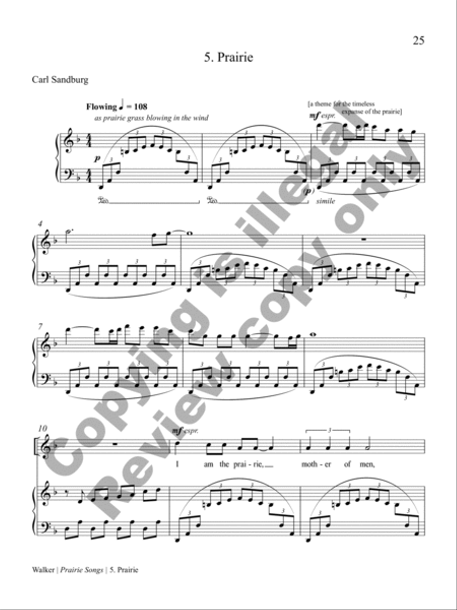 Prairie Songs Prairie Songs Soprano Voice scores gallery preview page 13