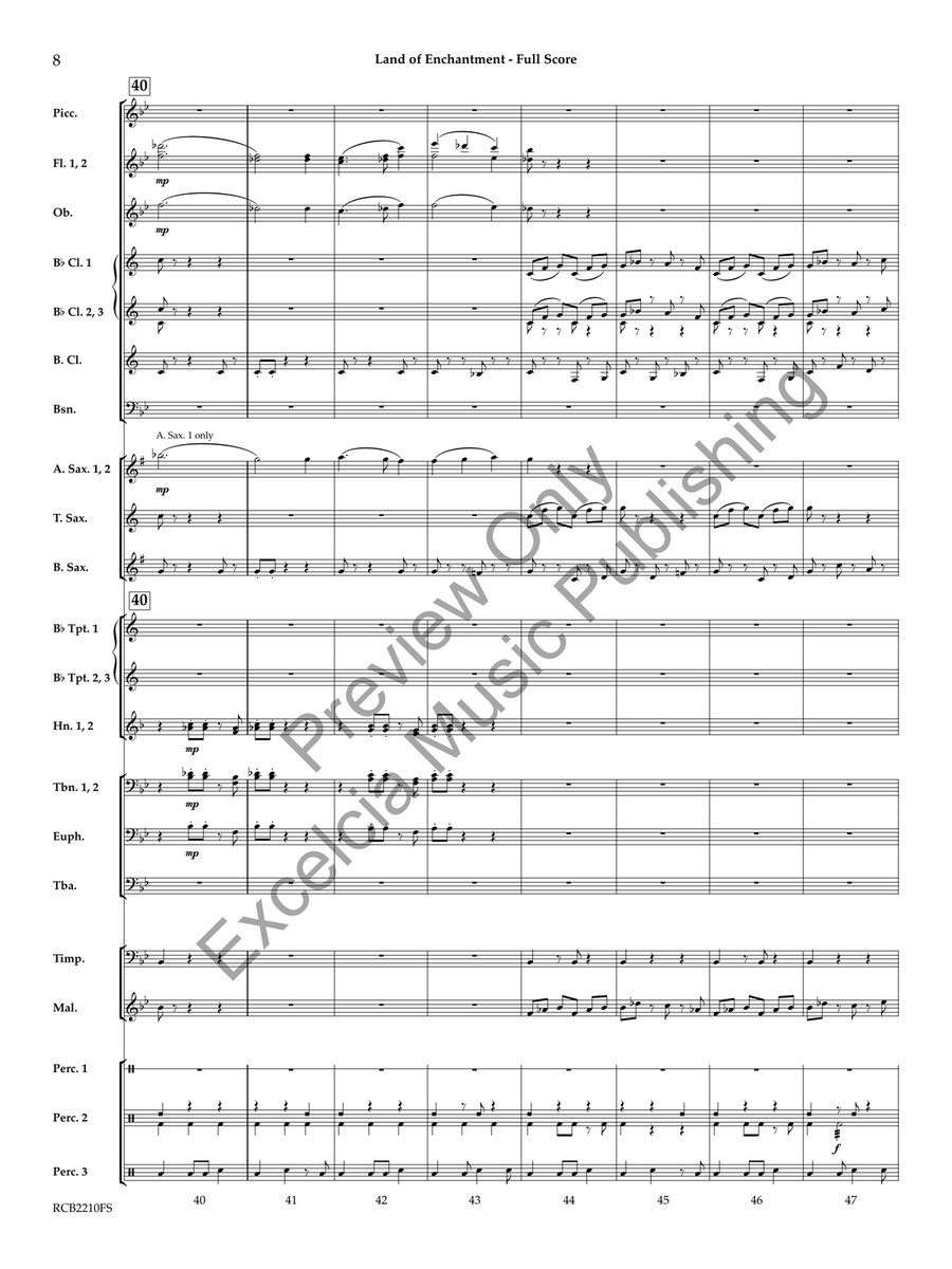 Land of Enchantment (Score) Concert Band scores gallery preview page 9