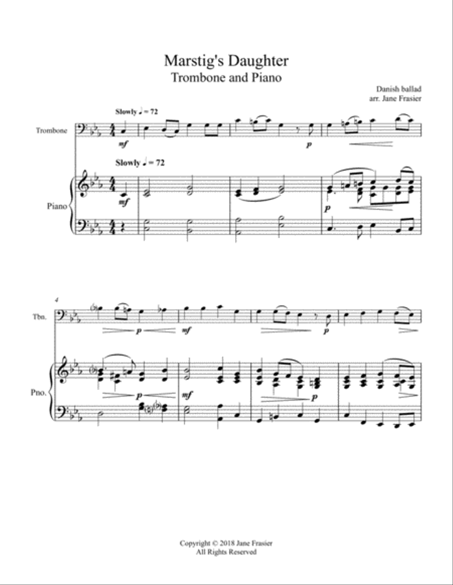 Marstig's Daughter Marstig's Daughter Brass Duet scores gallery preview page 1