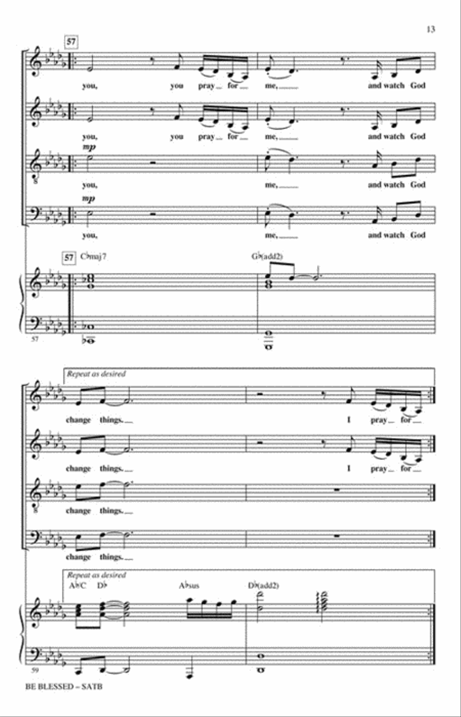 Be Blessed 4-Part scores gallery preview page 4