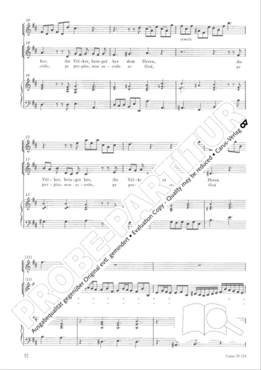 Sing to the Lord a new song (Singet dem Herrn ein neues Lied) 4-Part scores gallery preview page 53