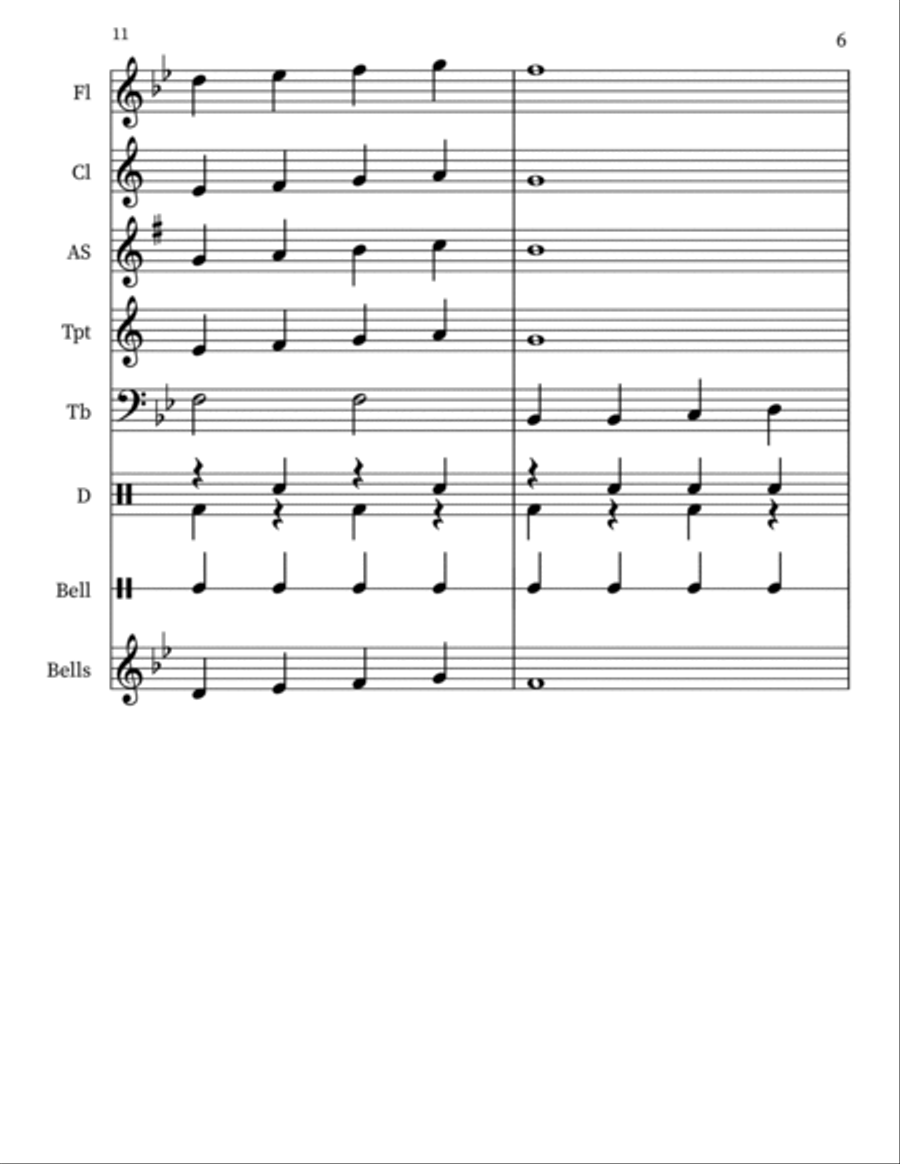 Jolly Old St. Nicholas Concert Band scores gallery preview page 6