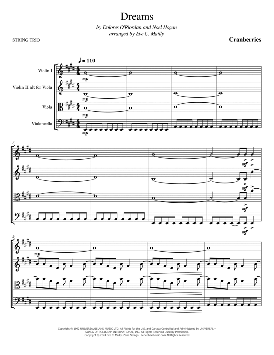 Dreams String Trio scores gallery preview page 1