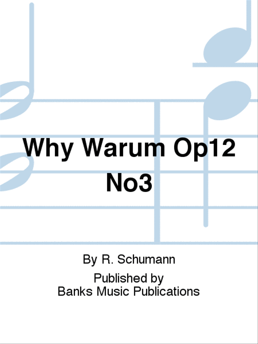 Why Warum Op12 No3 Piano Solo scores gallery preview page 1