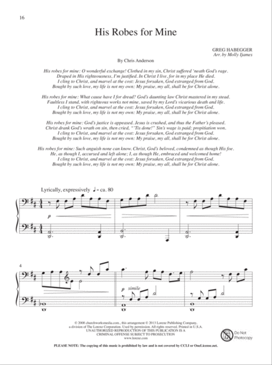 The Father's Love Piano Solo scores gallery preview page 6