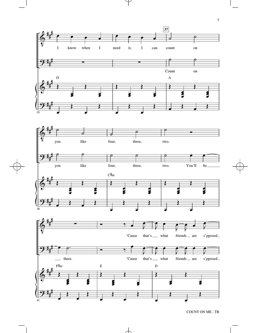 Count On Me (arr. Audrey Snyder) TB scores gallery preview page 5