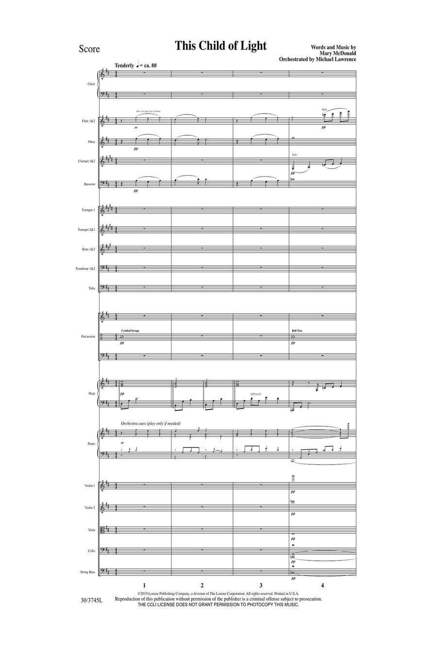 This Child of Light - Orchestral Score and Parts (Digital Download) Full Orchestra scores gallery preview page 2