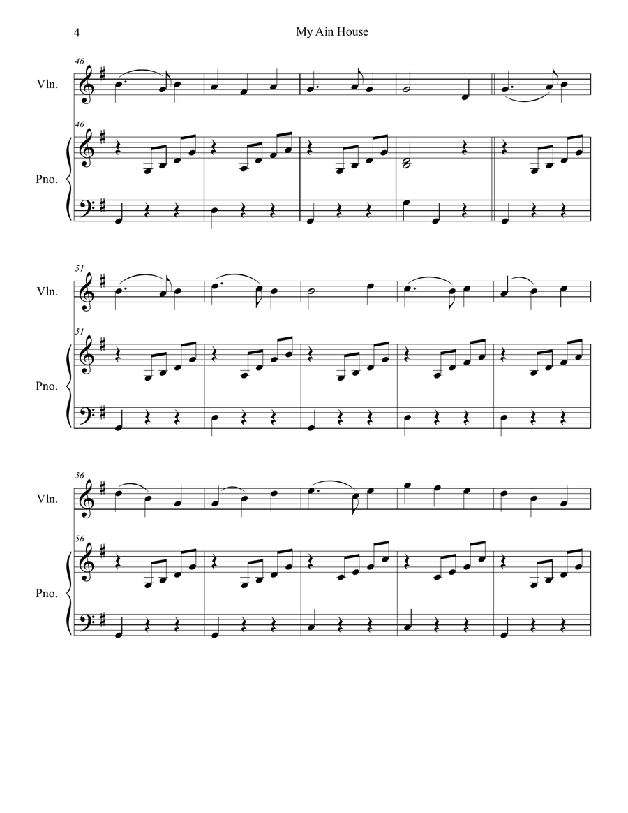 My Ain Home Violin Solo scores gallery preview page 4