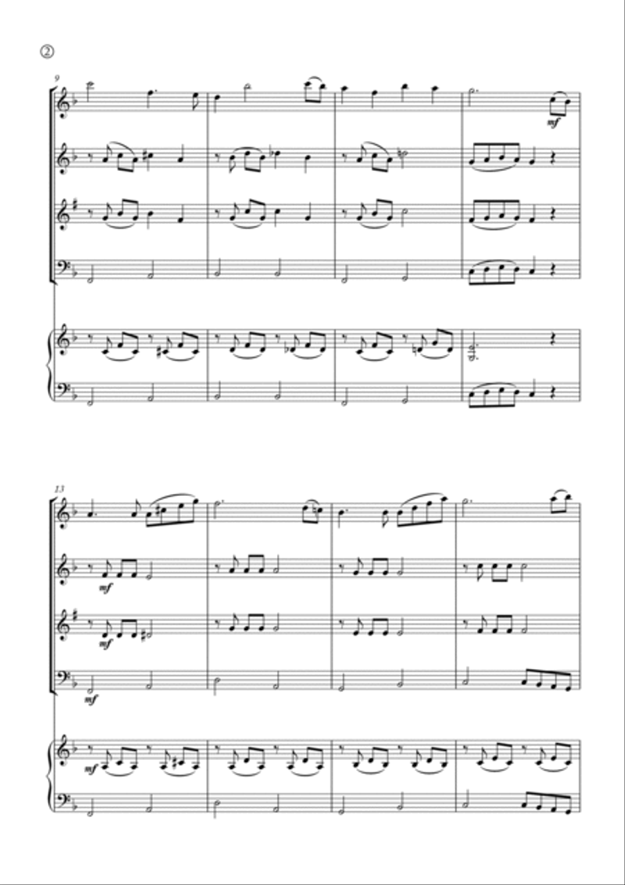Hymne A L'amour Woodwind Quartet scores gallery preview page 2