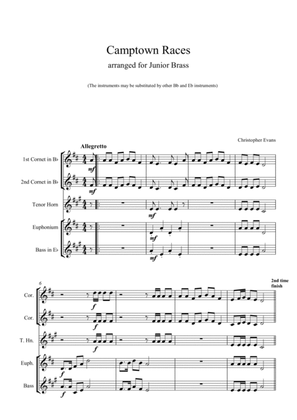Camptown Races for Junior Brass Ensemble - Full Score