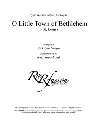 Book cover for O Little Town of Bethlehem - Christmas Hymn Harmonization for Organ