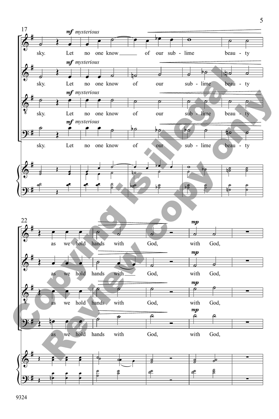 The Day Sky 4-Part scores gallery preview page 5