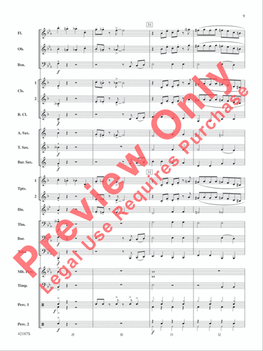 Santa Baby Concert Band scores gallery preview page 10