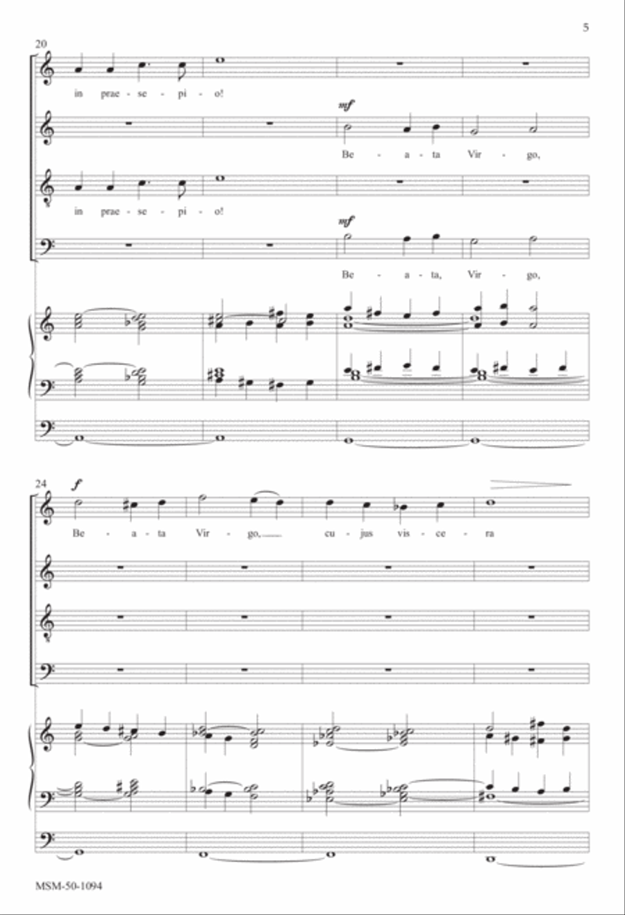 O Magnum Mysterium 4-Part scores gallery preview page 4