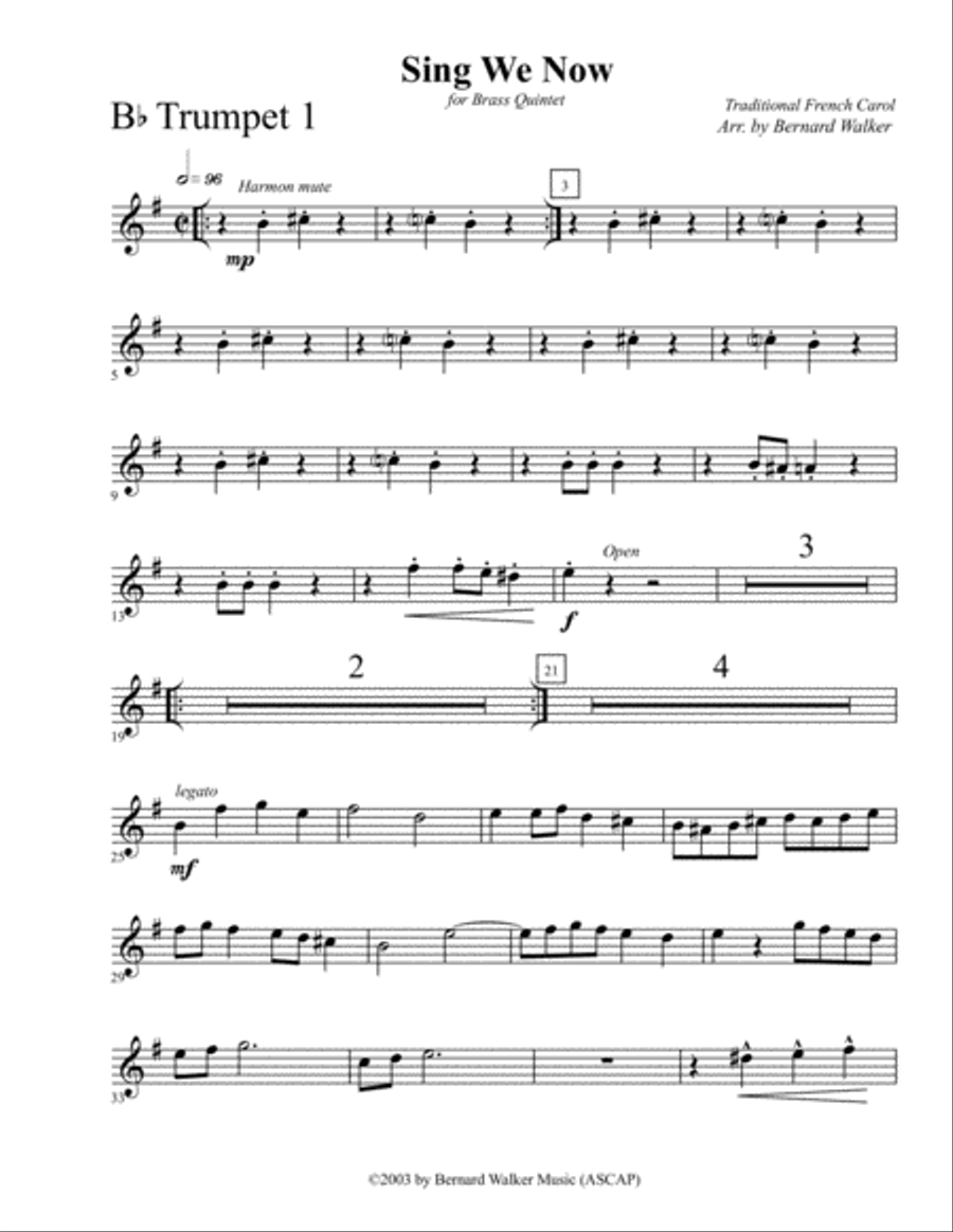 Sing We Now of Christmas Sing We Now of Christmas Brass Ensemble scores gallery preview page 6