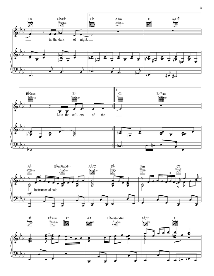 The Gift Of Love Piano, Vocal scores gallery preview page 3
