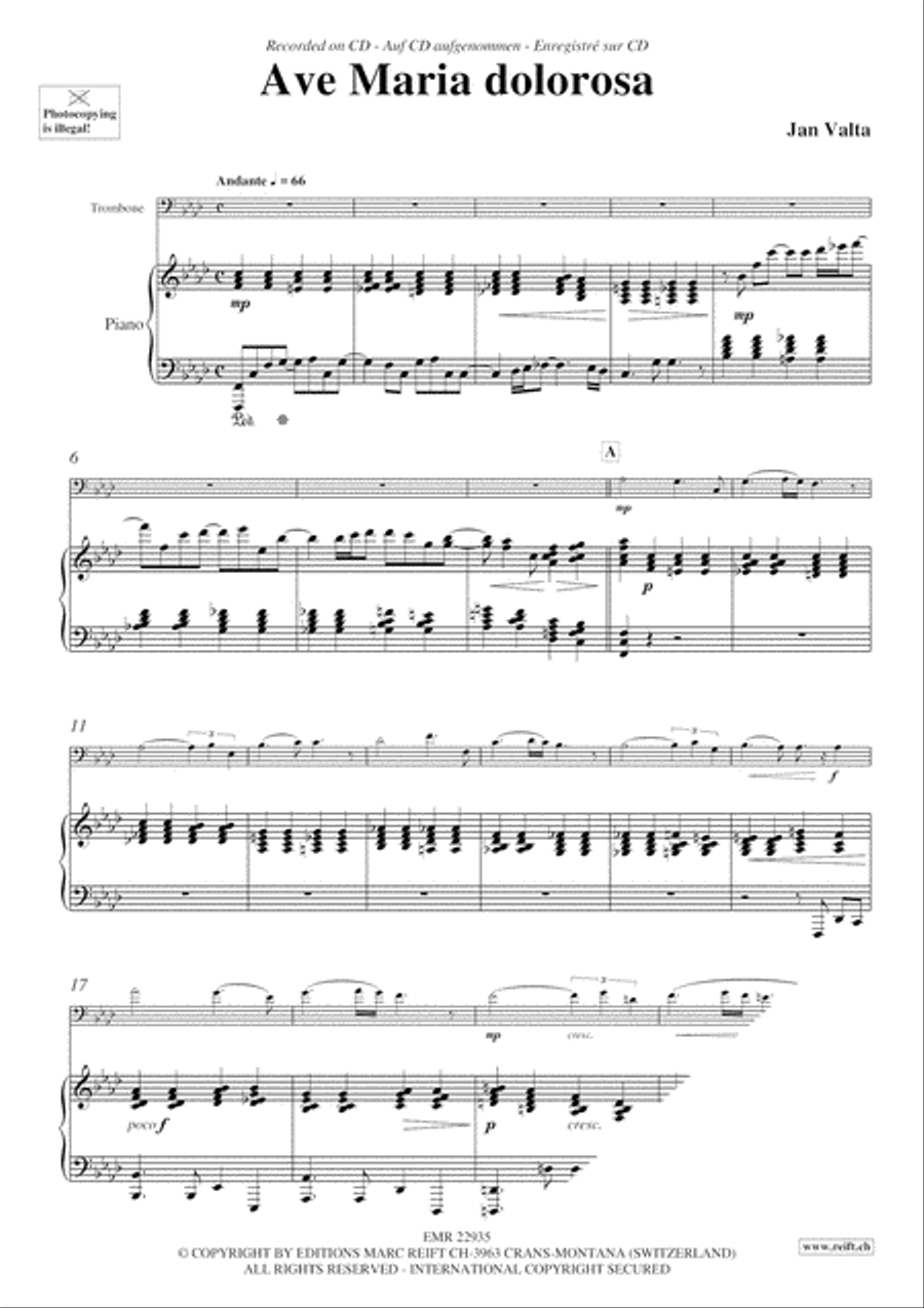 Ave Maria dolorosa Piano Accompaniment scores gallery preview page 4