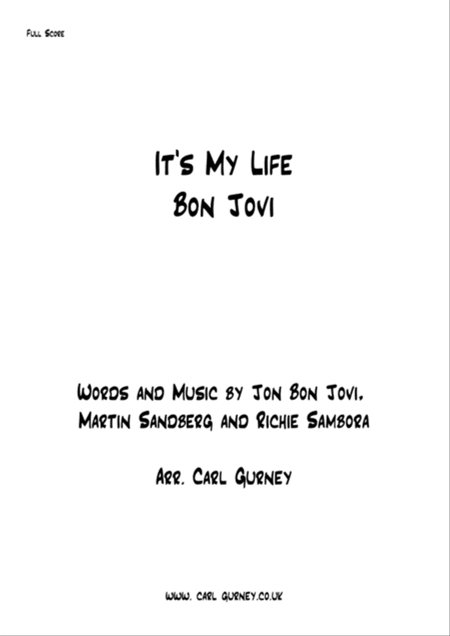 It's My Life Piano, Vocal, Guitar scores gallery preview page 1