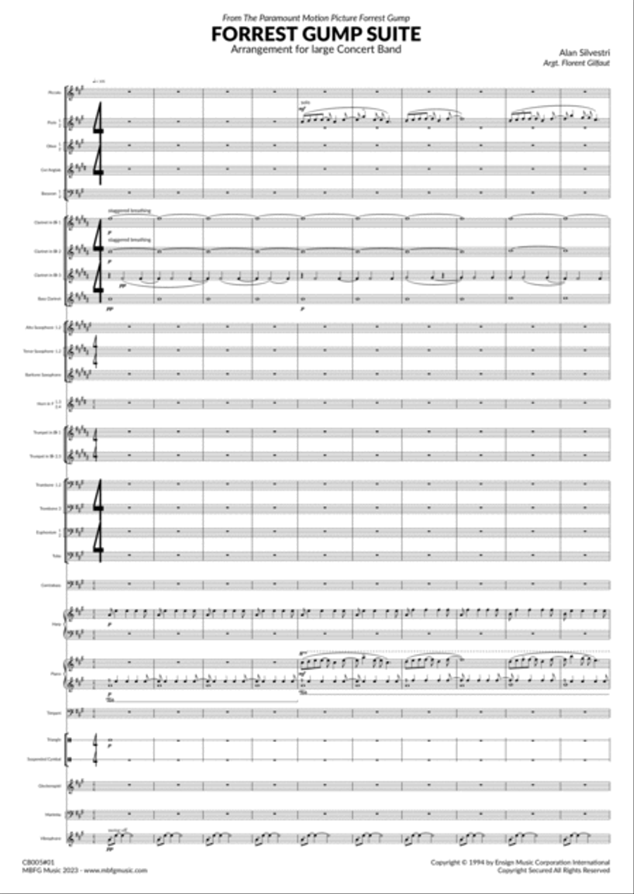 Forrest Gump Suite Concert Band scores gallery preview page 4