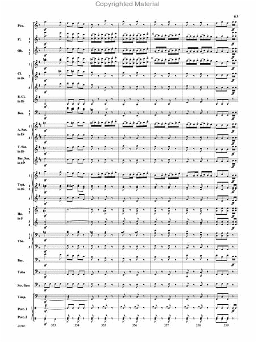 William Tell Overture Concert Band scores gallery preview page 64