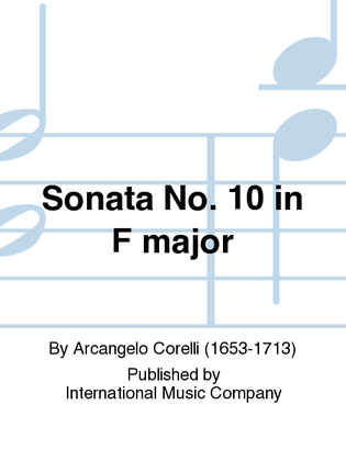Book cover for Sonata No. 10 In F Major
