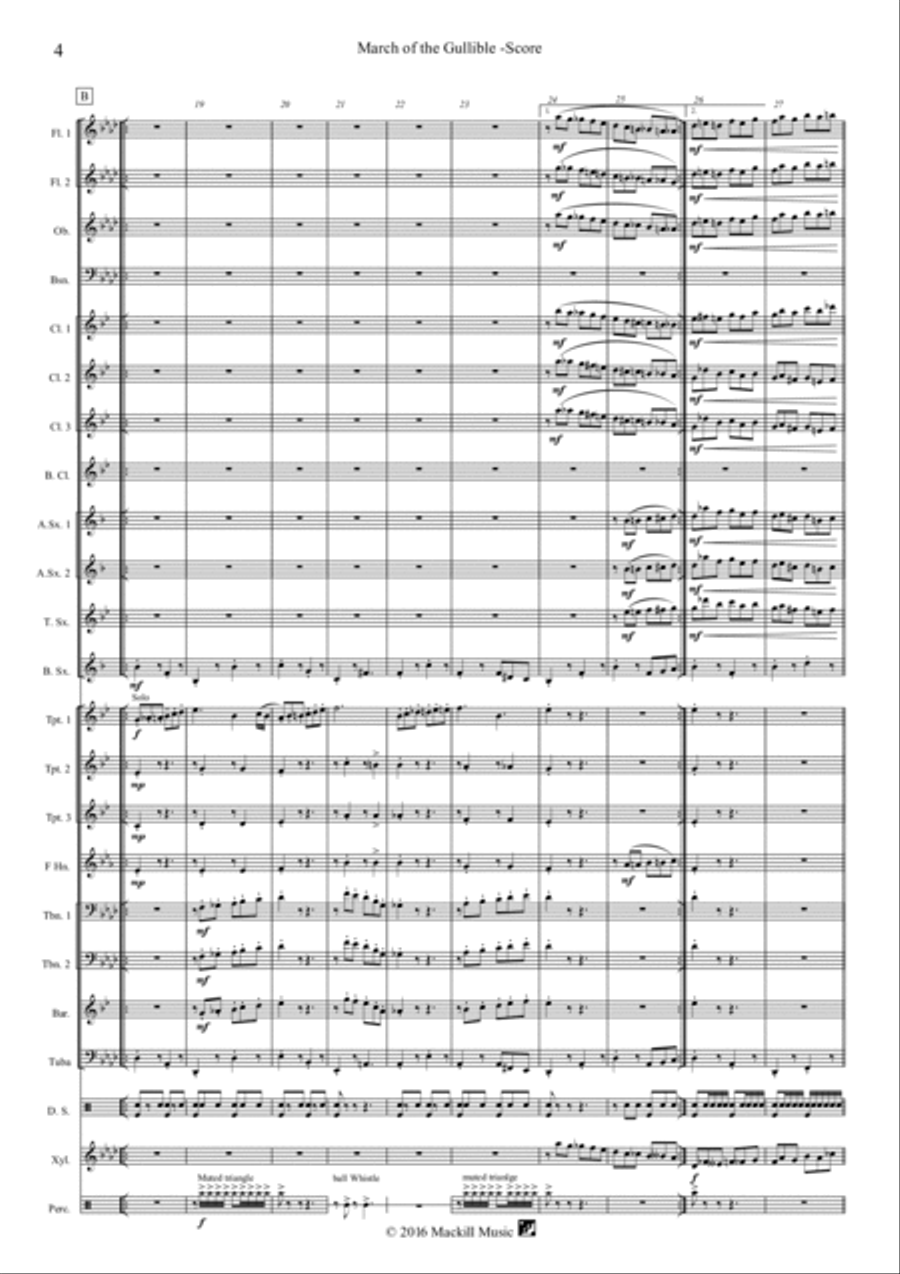 March of the Gullible Concert Band scores gallery preview page 4